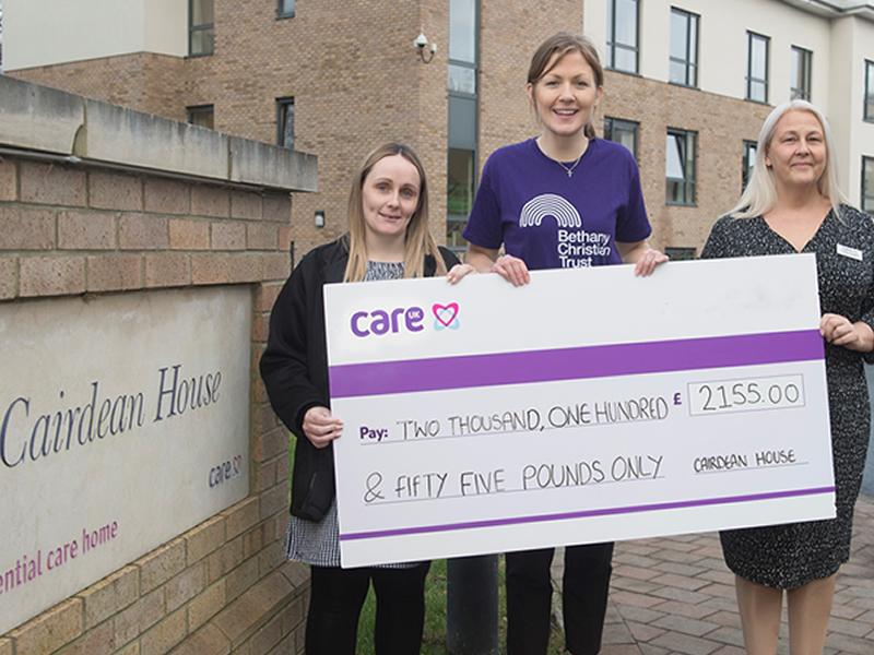 Edinburgh care home supports local homeless charity with donation