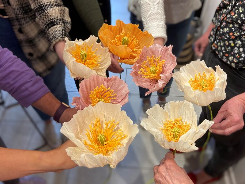 Paper Flower Iceland Poppy Workshop