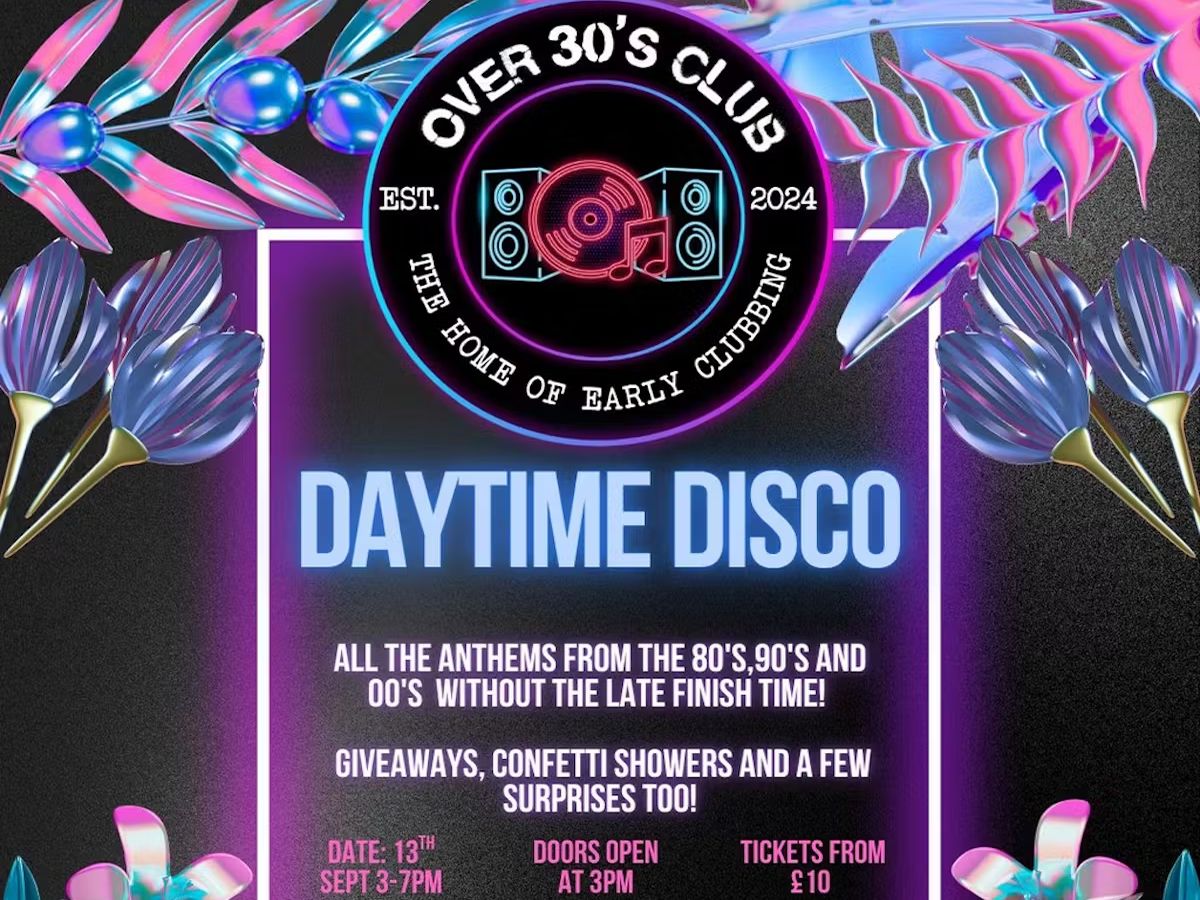 Over 30’s Club Presents Daytime Disco - Glasgow West End Launch