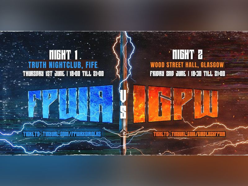 Live Pro Wrestling Glasgow vs Fife at Wood Street Social Club