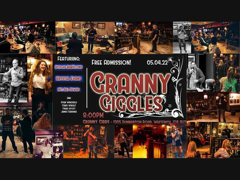 Granny Giggles with MC Bill Dewar, Krystal Evans & Bylgja Babylons