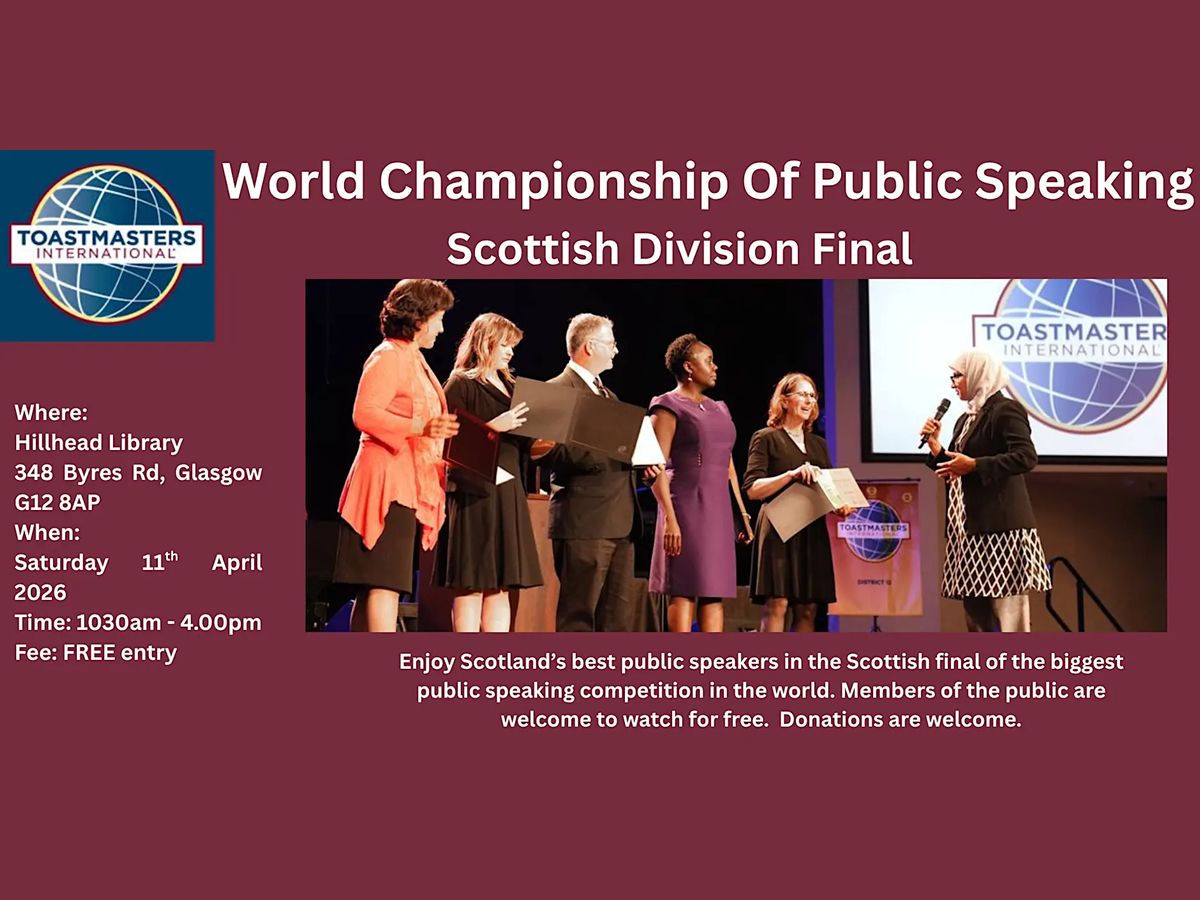 World Championship Of Public Speaking - Scottish Division Final
