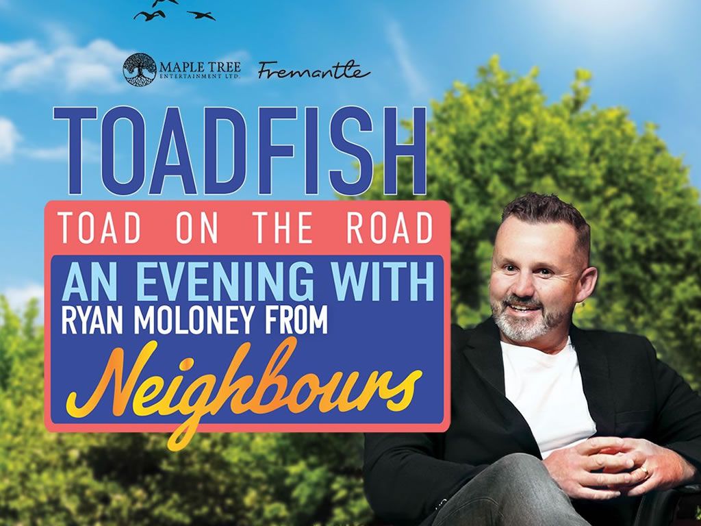 Neighbours royalty, Ryan Moloney AKA Toadfish coming to Haddington this September