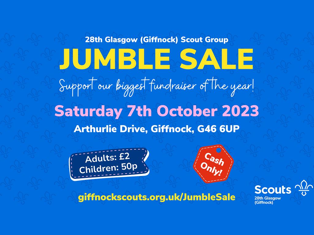 Giffnock Scouts Annual Jumble Sale