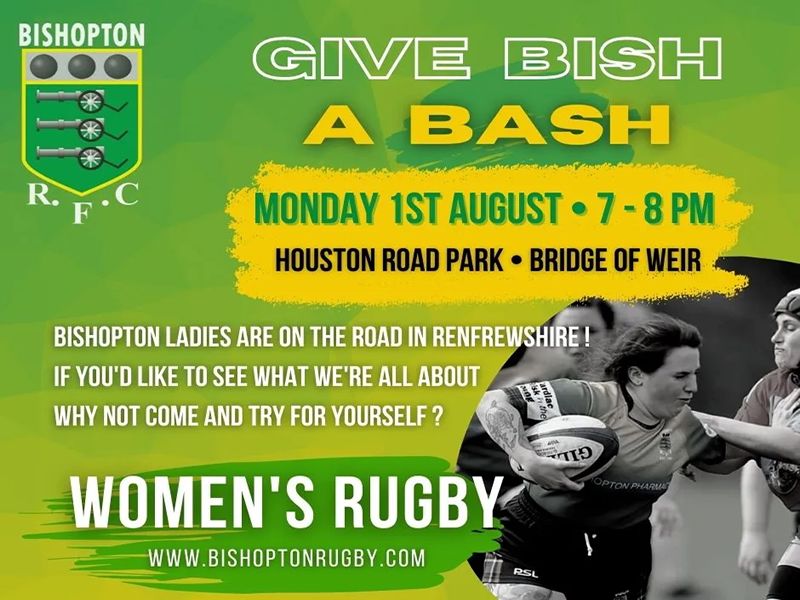 Bishopton Women’s Rugby - Come and Try!