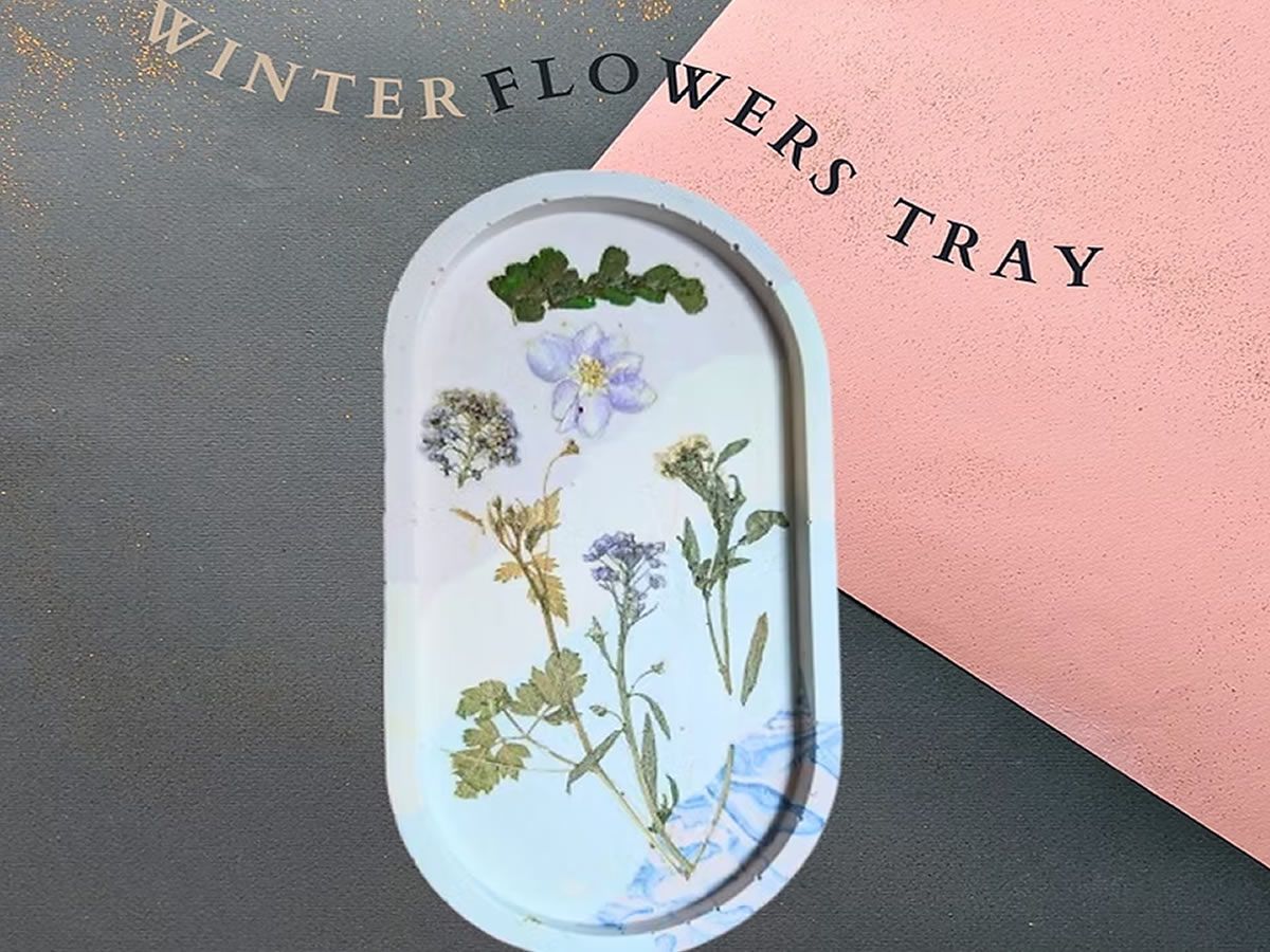 Winter Pressed Flowers Tray Workshop