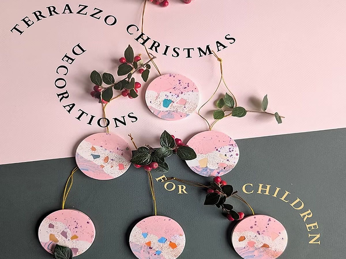 Terrazzo Christmas Decorations for Children - Eco Resin Craft Workshop