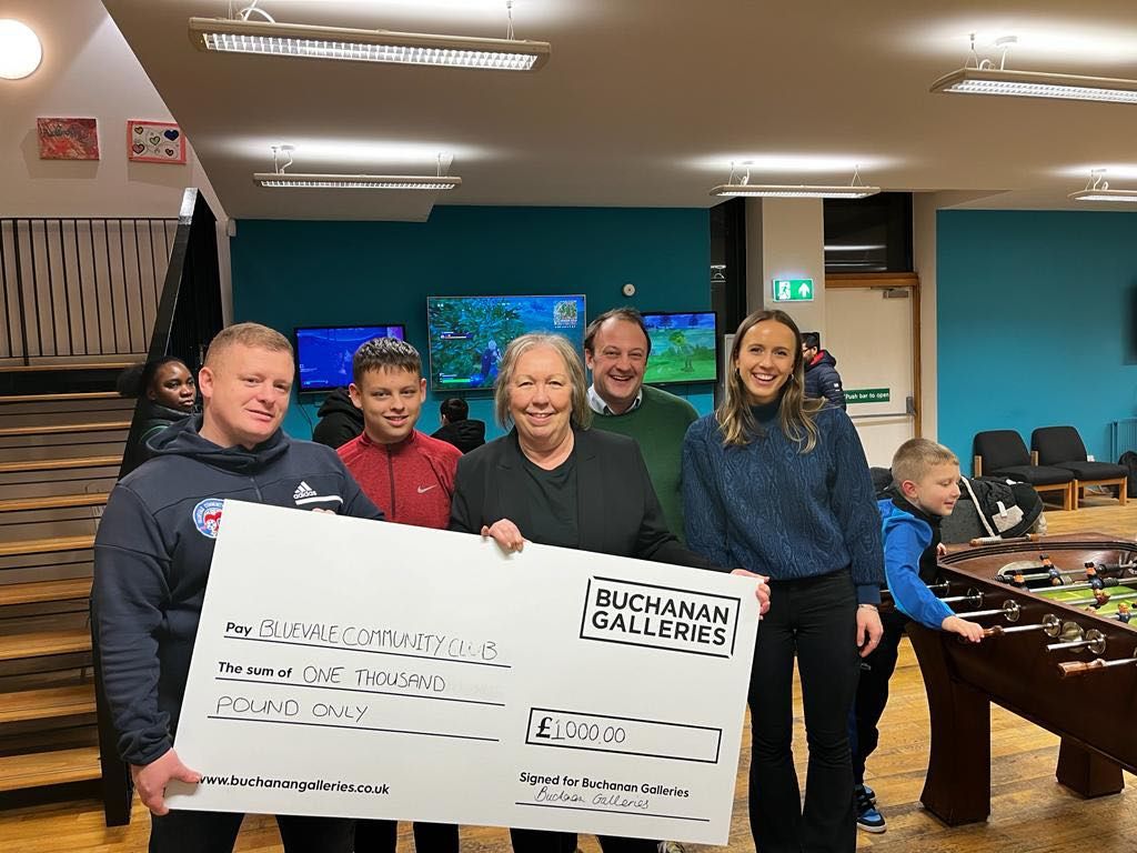 Buchanan Galleries supports Bluevale Community Club with Funding for Communities in Glasgow