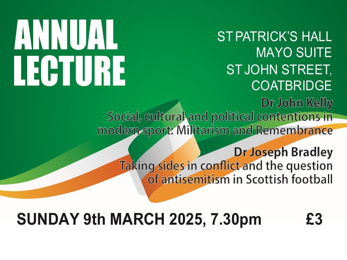 St Patrick’s Day Festival Coatbridge Annual Lecture