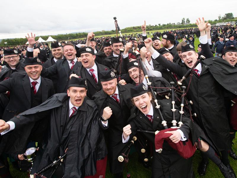 Thousands of pipers descend on Paisley for the British Pipe Band Championships