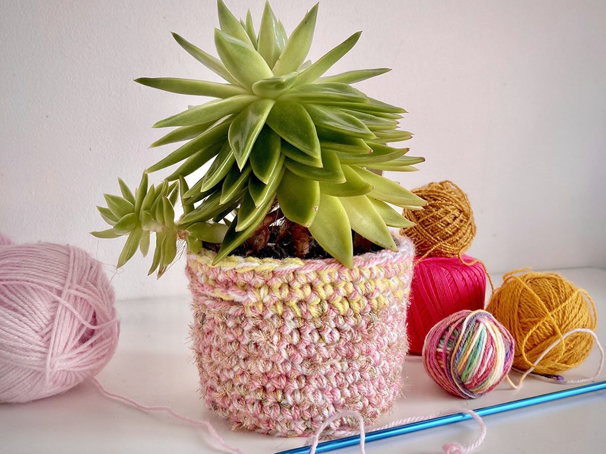 ‘Waste Knot’ Crochet Pots
