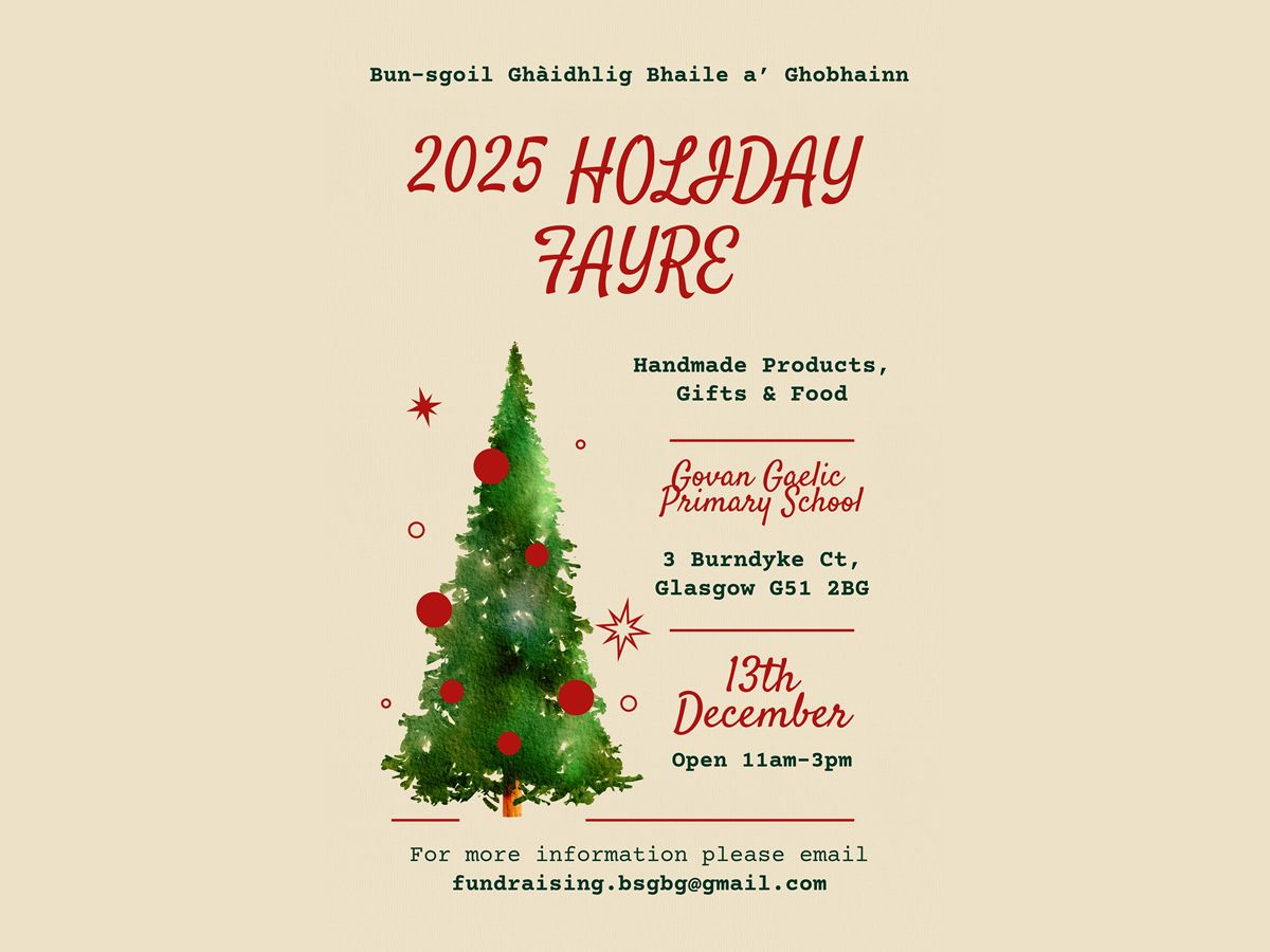 Govan Gaelic Primary School Holiday Fayre
