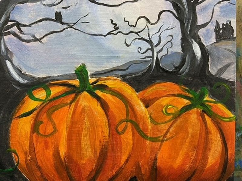 Kids Halloween Paint A Canvas Workshop