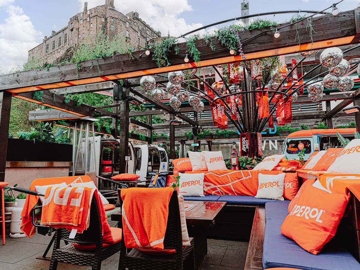 Cold Town House in Edinburgh partners with Aperol to transform iconic rooftop bar