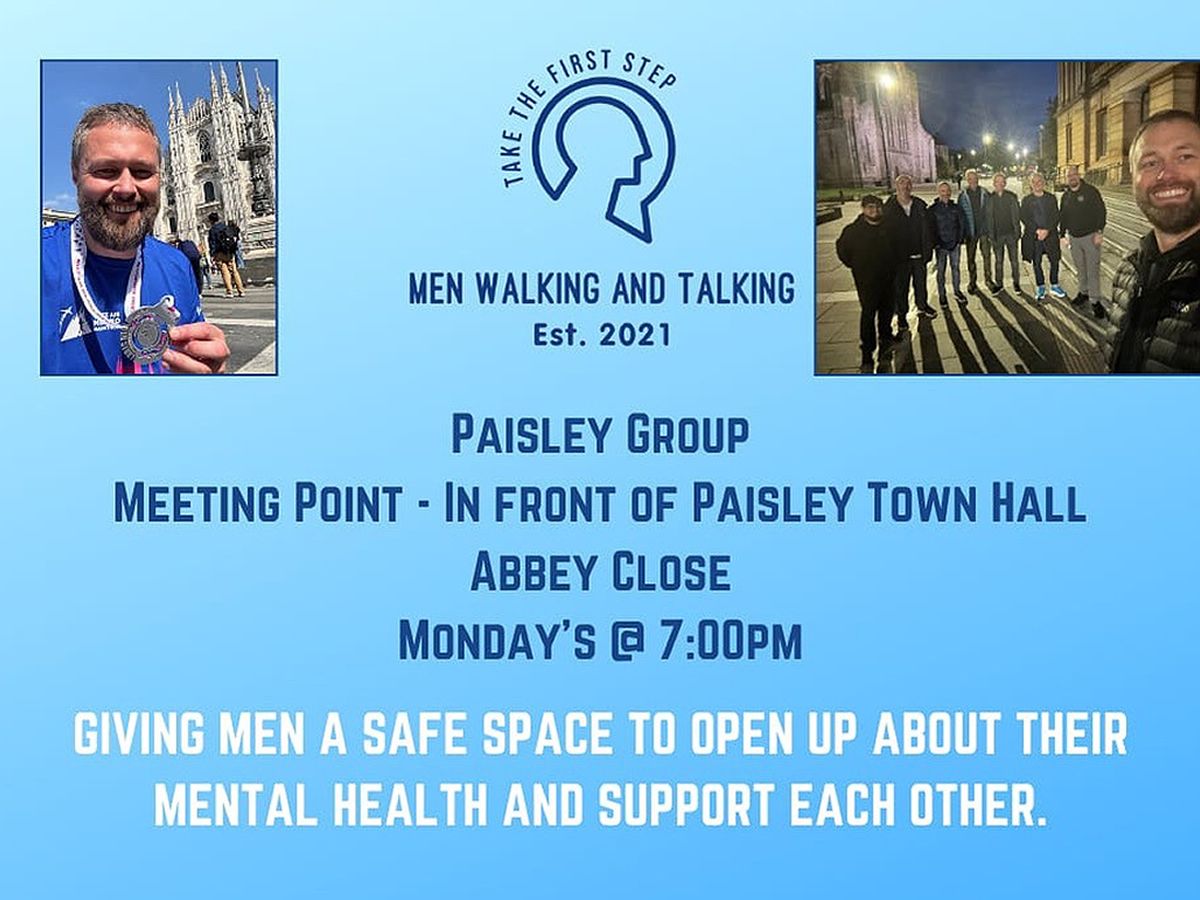 Men Walking And Talking Paisley