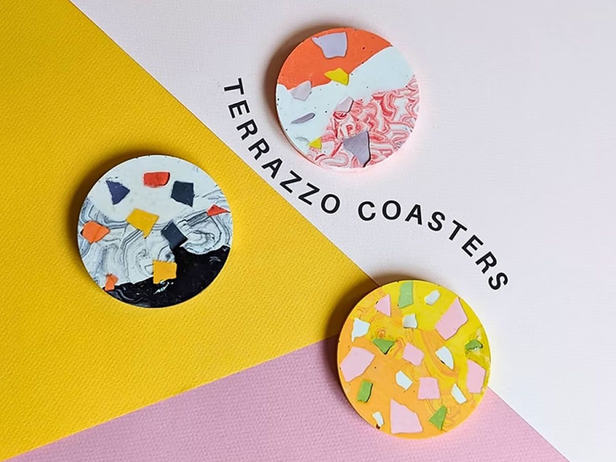 Eco-Resin Terrazzo Coasters - Craft Workshop