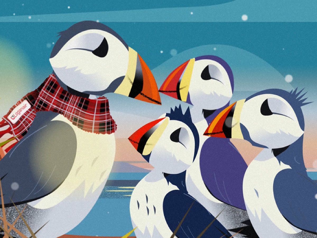 Name the Loganair Christmas puffin and win a family adventure