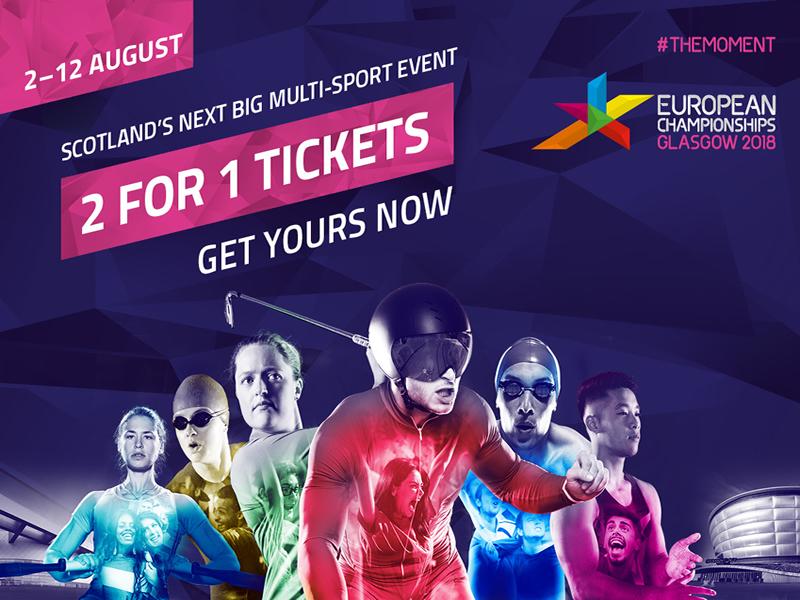 Exclusive European Championships Glasgow 2018 2 for 1 Ticket Offer!