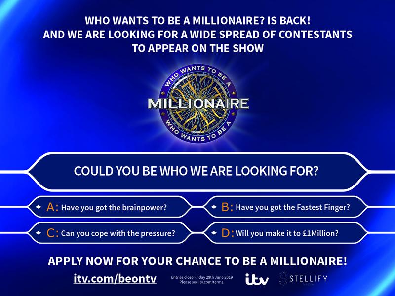 Who Wants To Be A Millionaire is back!