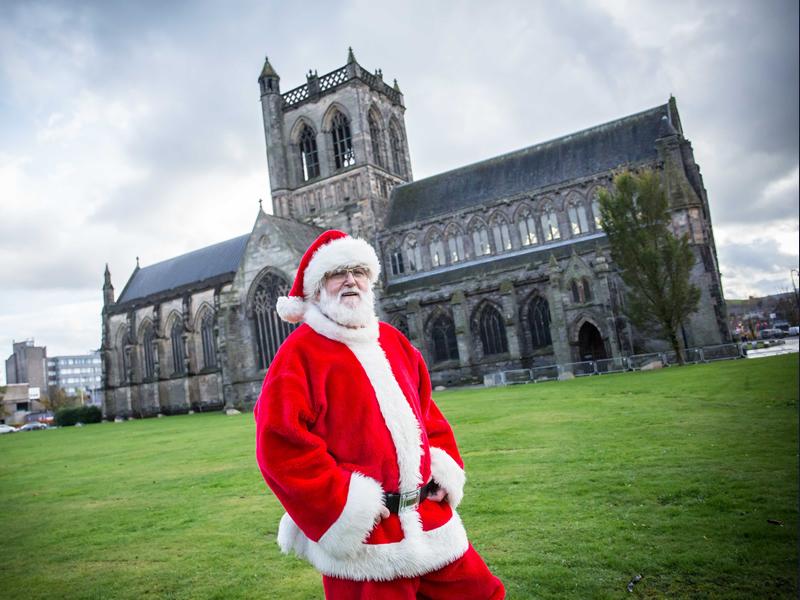 Santa Claus is coming to town for Paisley Christmas Lights Switch On