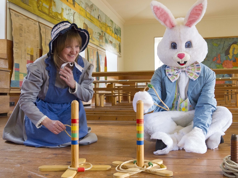 Hats off to the Easter Bunny in the Easter Bonnet Parade at New Lanark