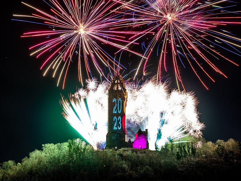 Stirling welcomes 2023 with stunning firework display